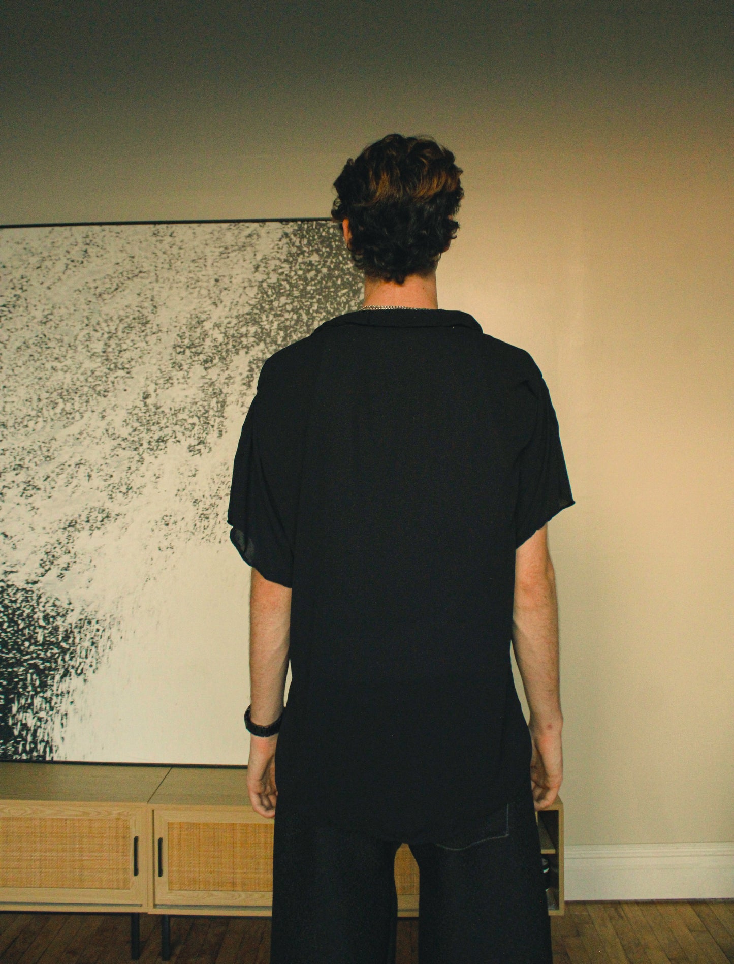 black collared dress tee