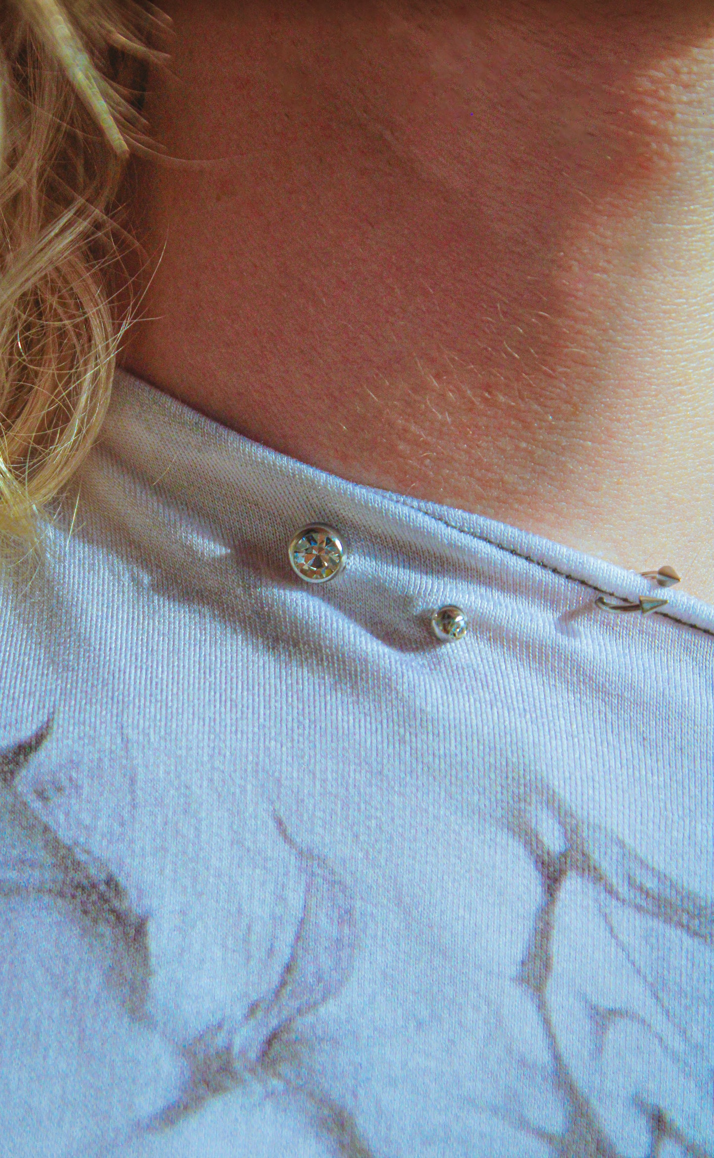 smoke grey piercing sleeveless top