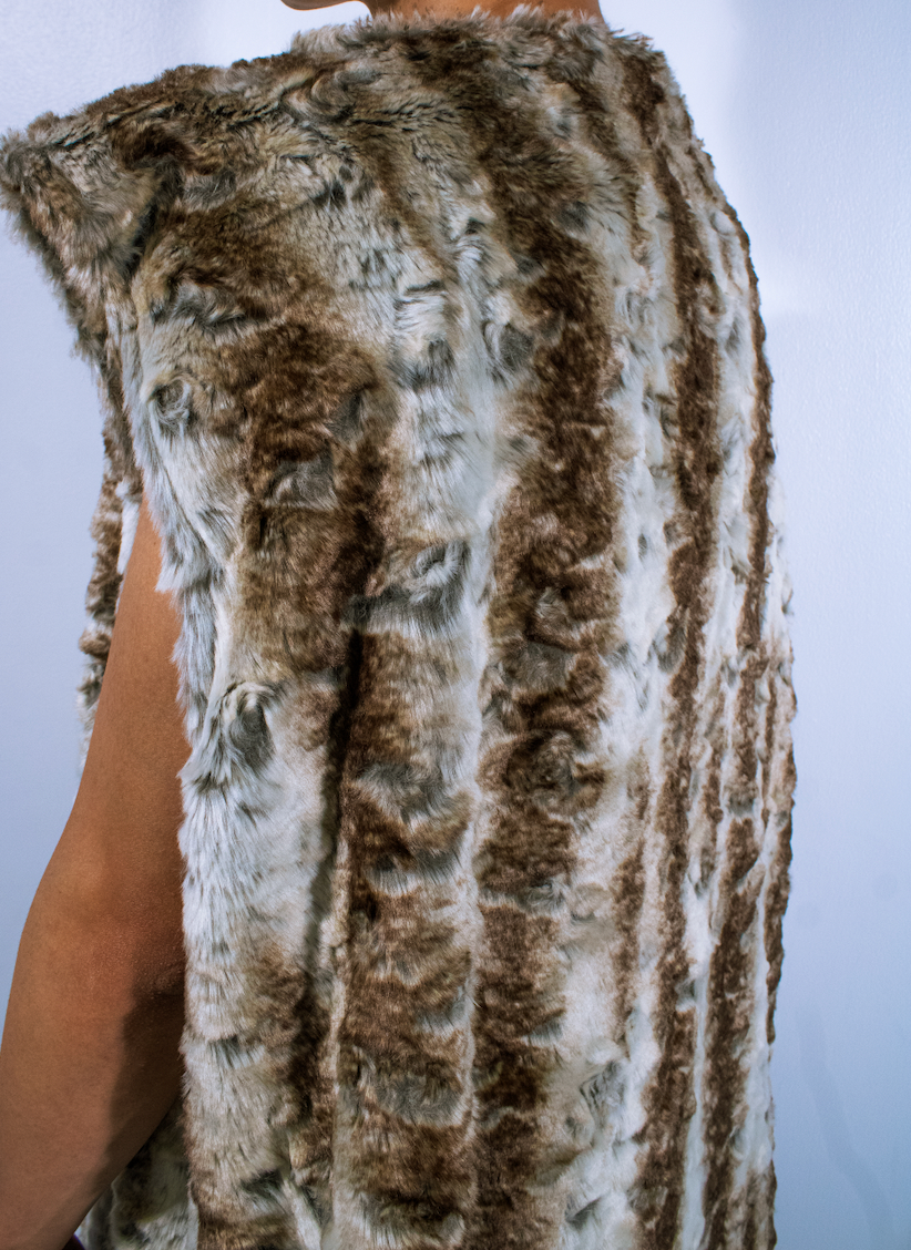 faux fur xxl vest