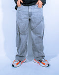 grey barrel chain denim