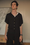 black collared dress tee