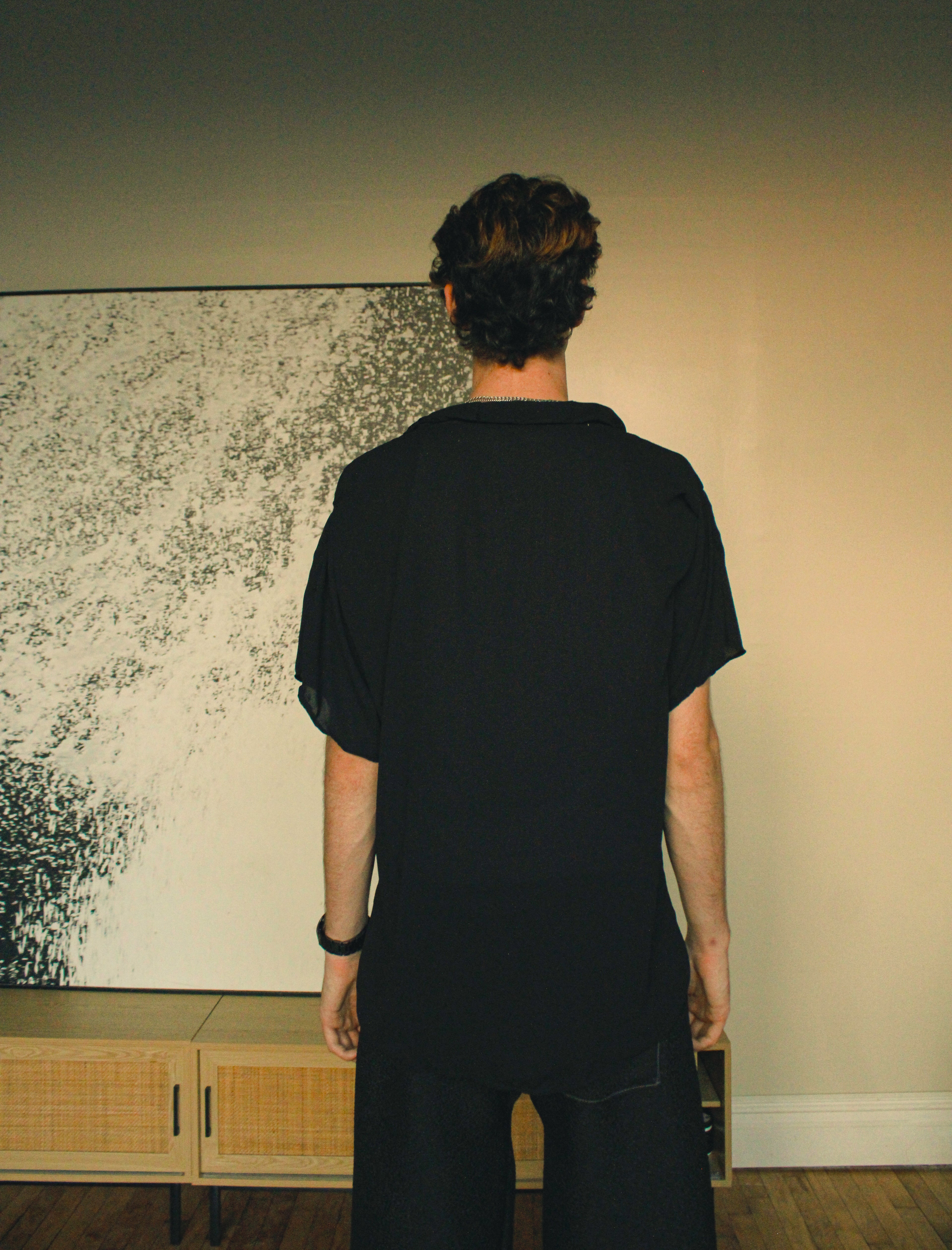 black collared dress tee