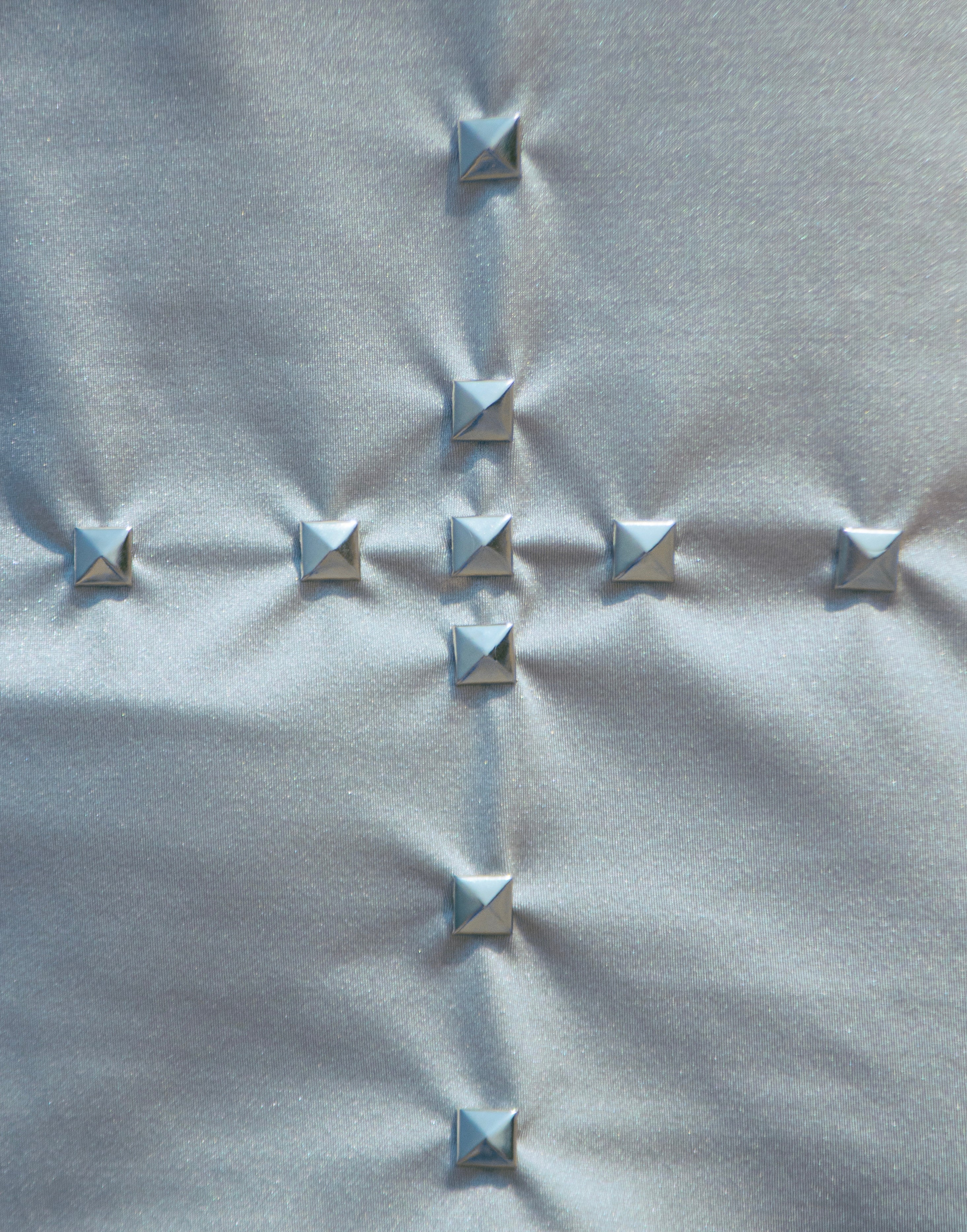 frost metallic strapless stud top