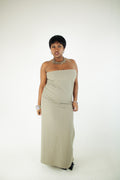 seafoam strapless maxi dress