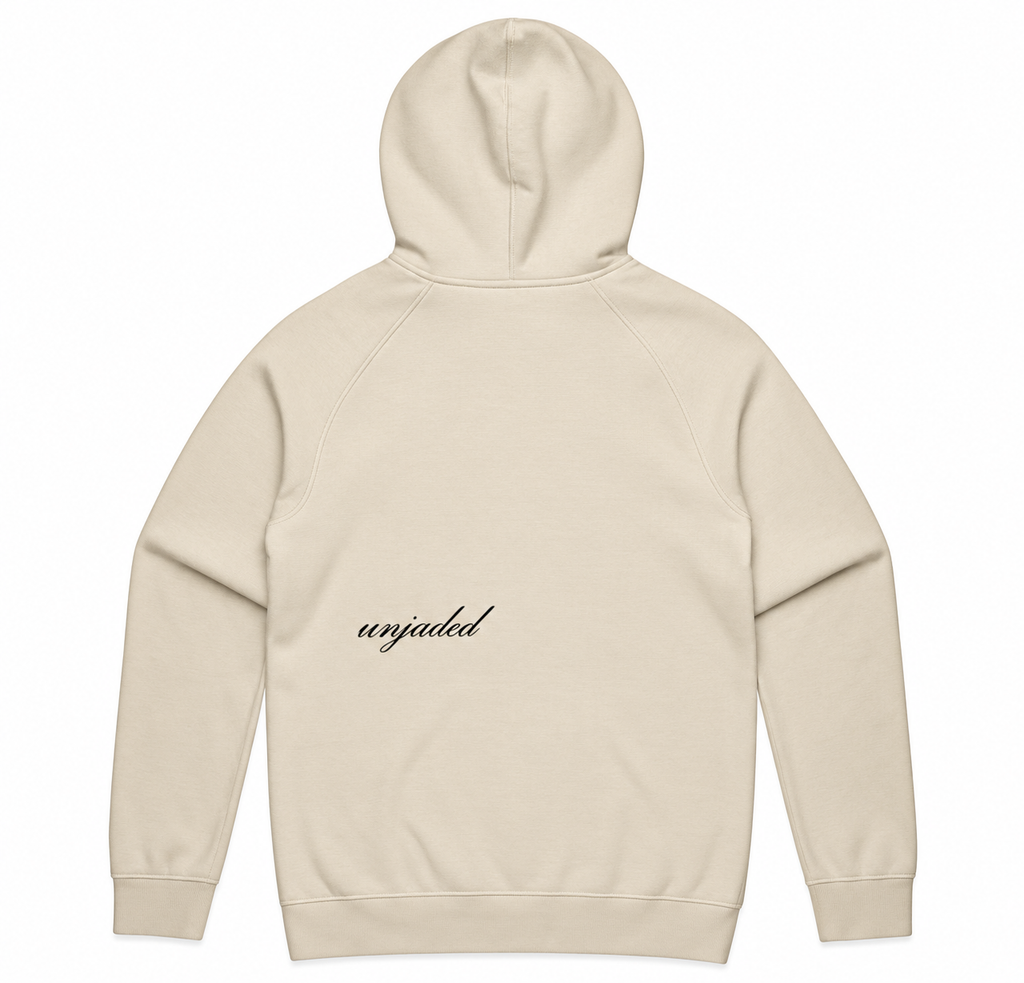 goodluck horseshoe hoodie sand