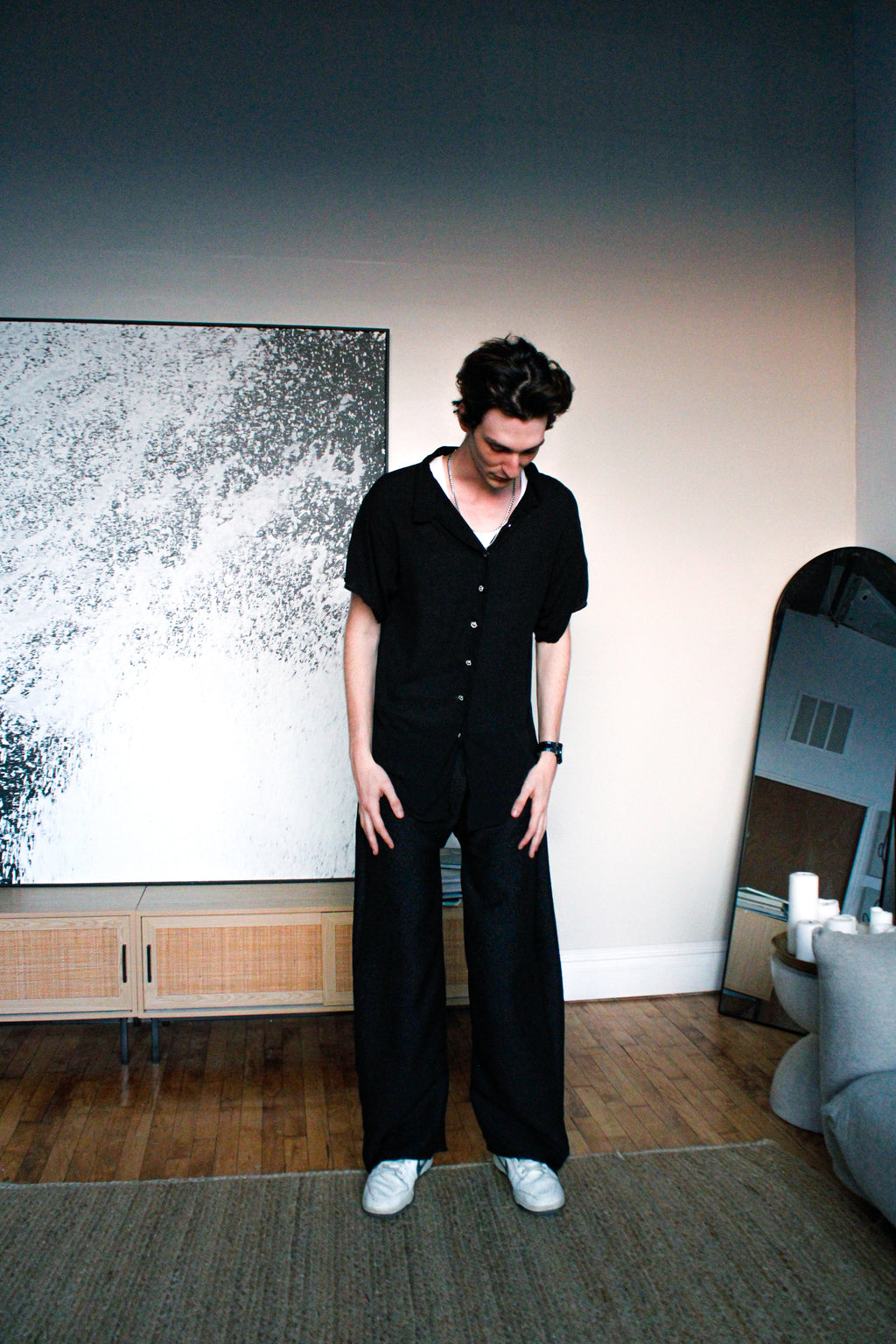 black collared dress tee