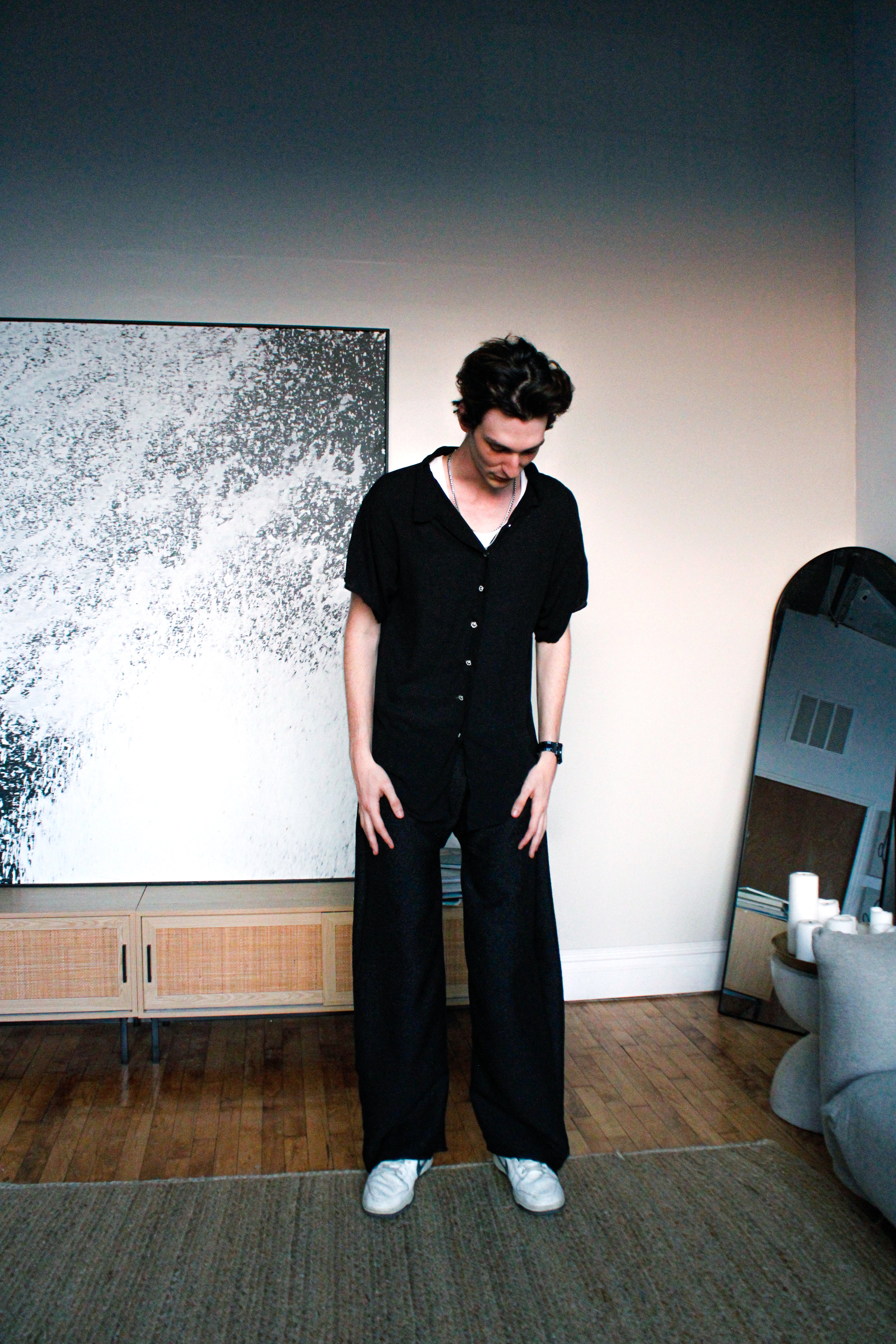 black collared dress tee