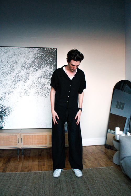 black collared dress tee