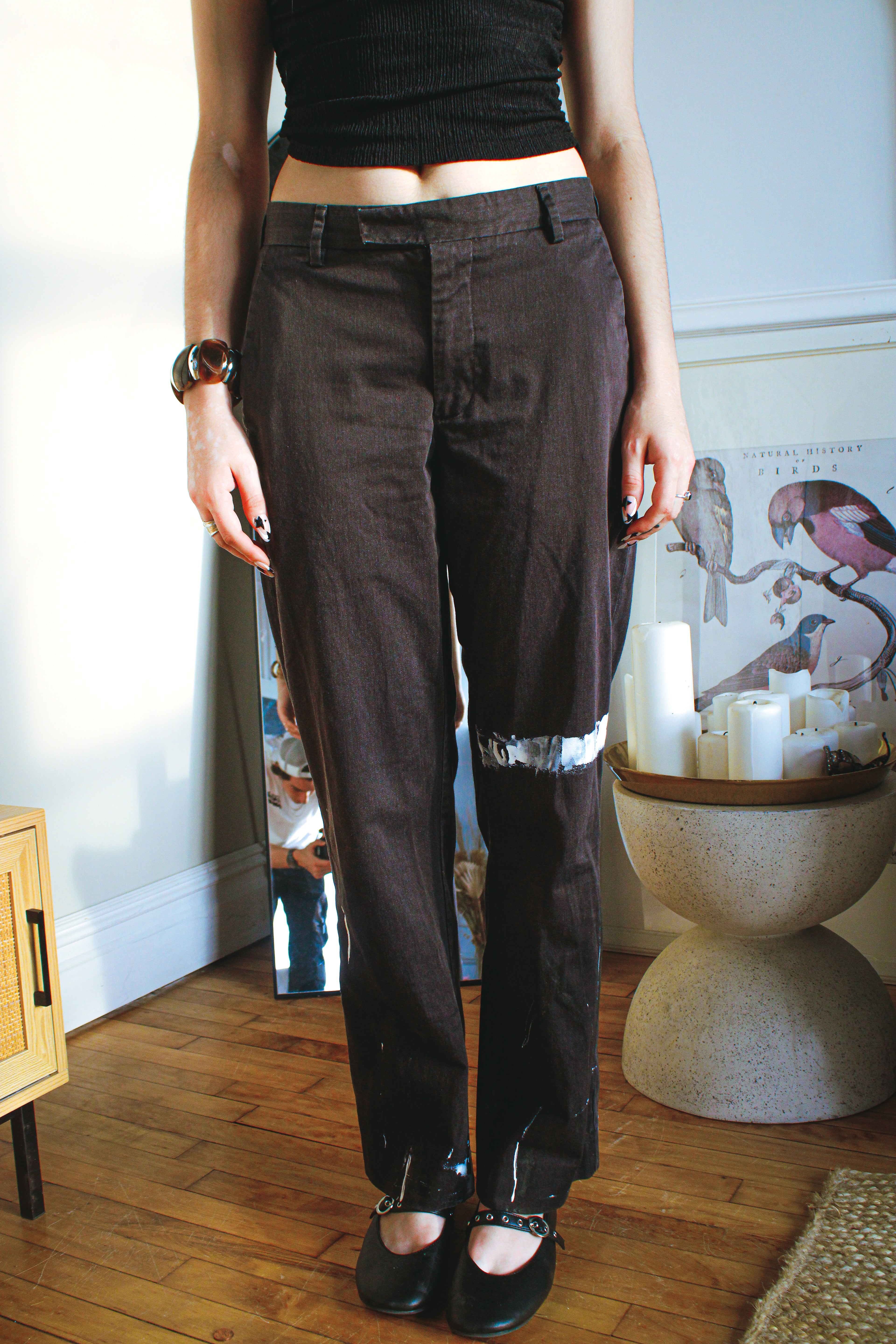 dark grey paint dress pants