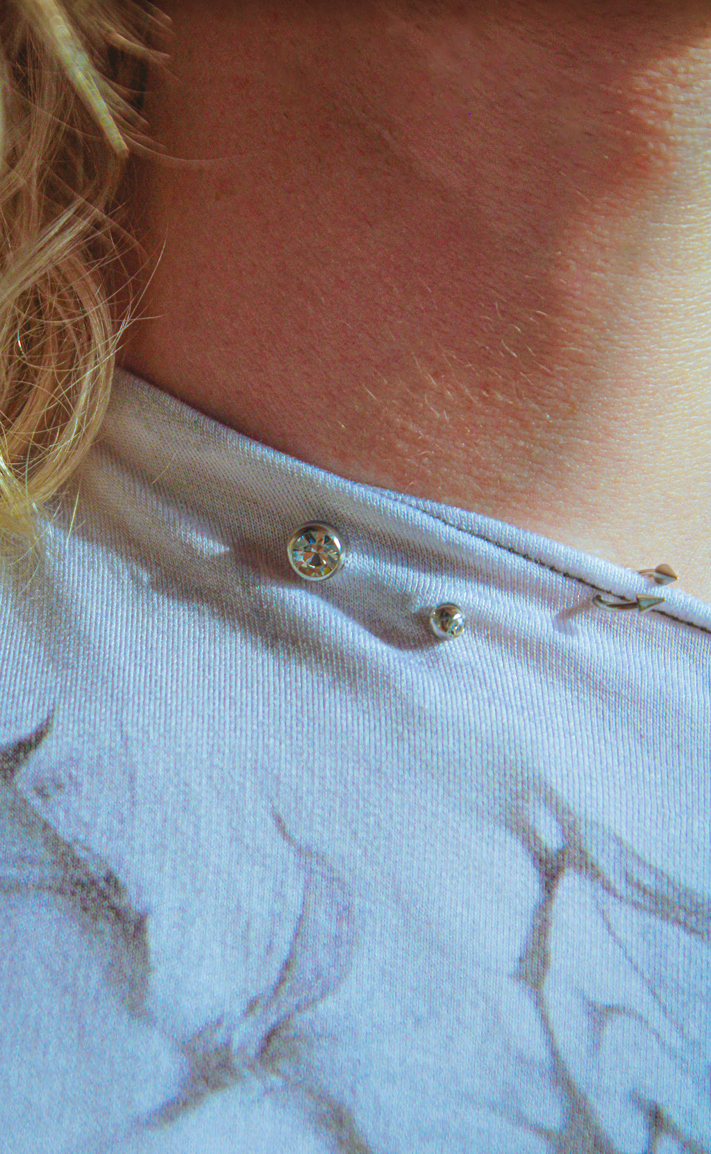 smoke grey piercing sleeveless top