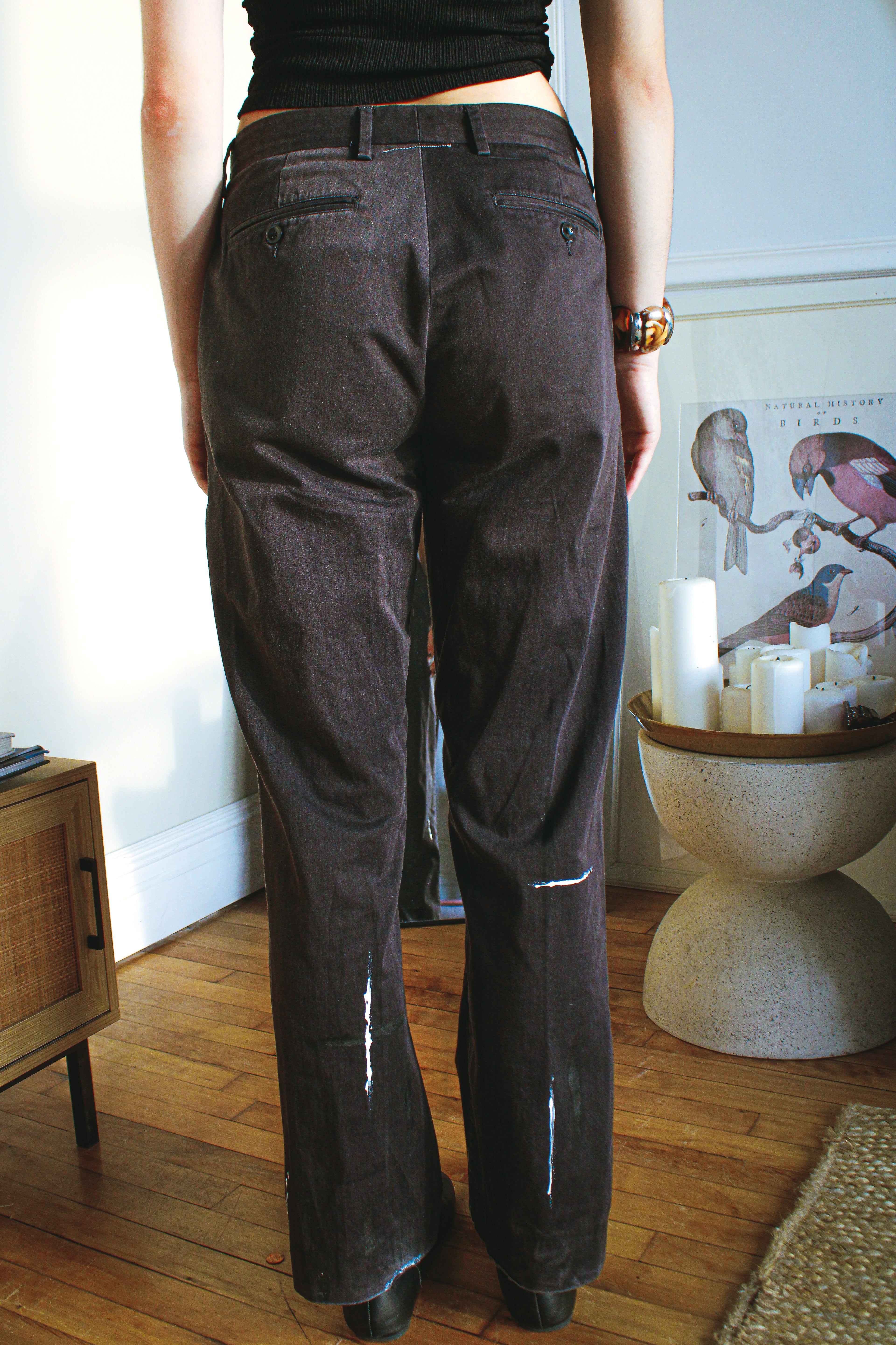 dark grey paint dress pants