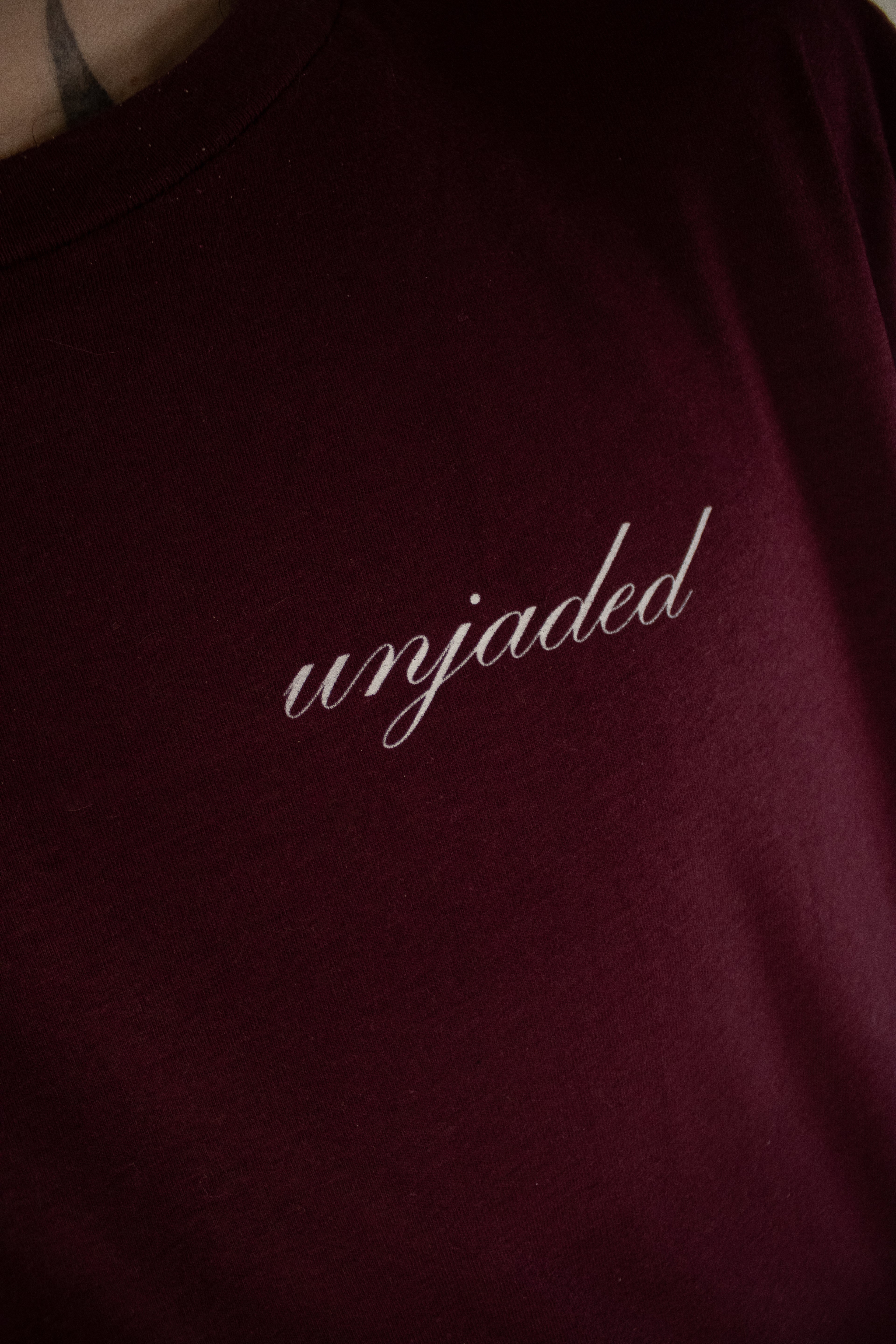 burgundy logo tee