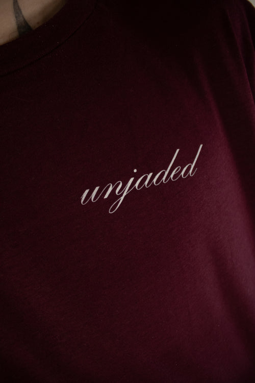 burgundy logo tee