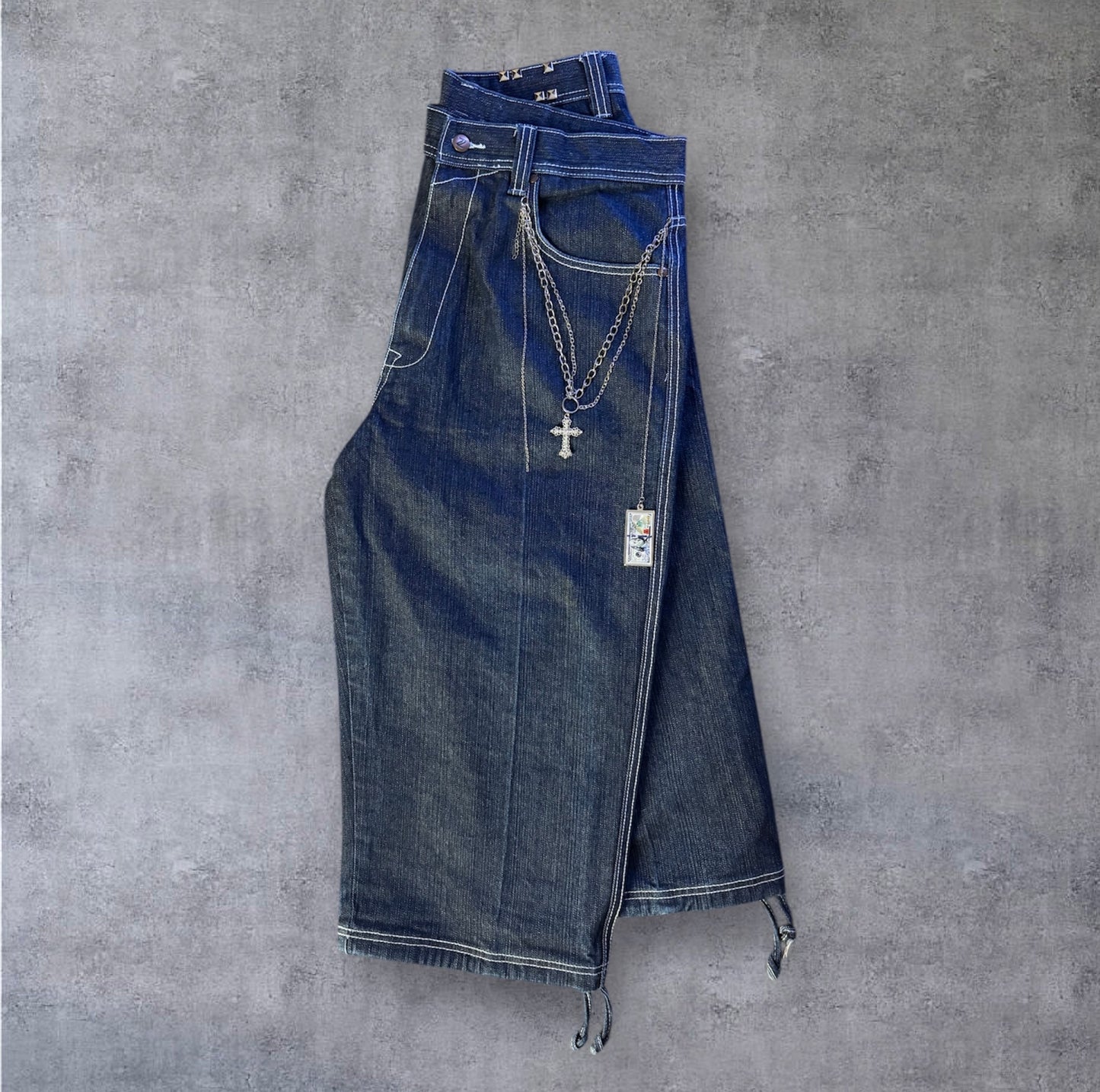 “100” embellished skater jean