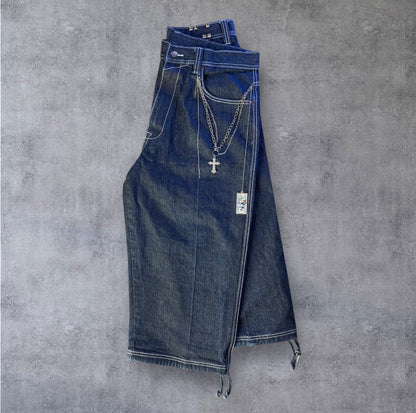 “100” embellished skater jean