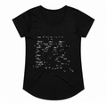 text fitted tee black