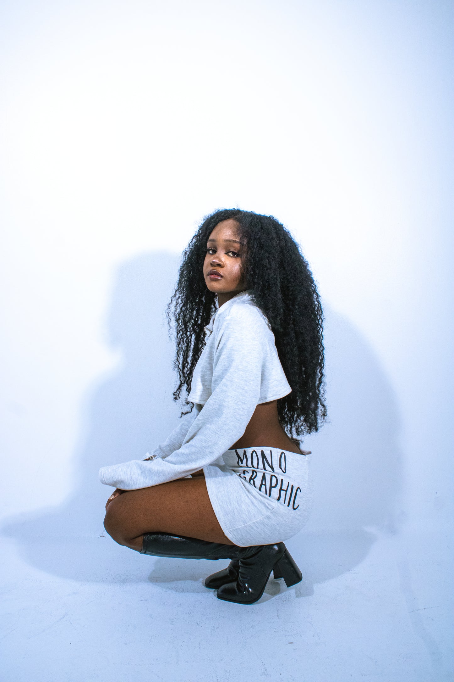 "monographic" mini skirt