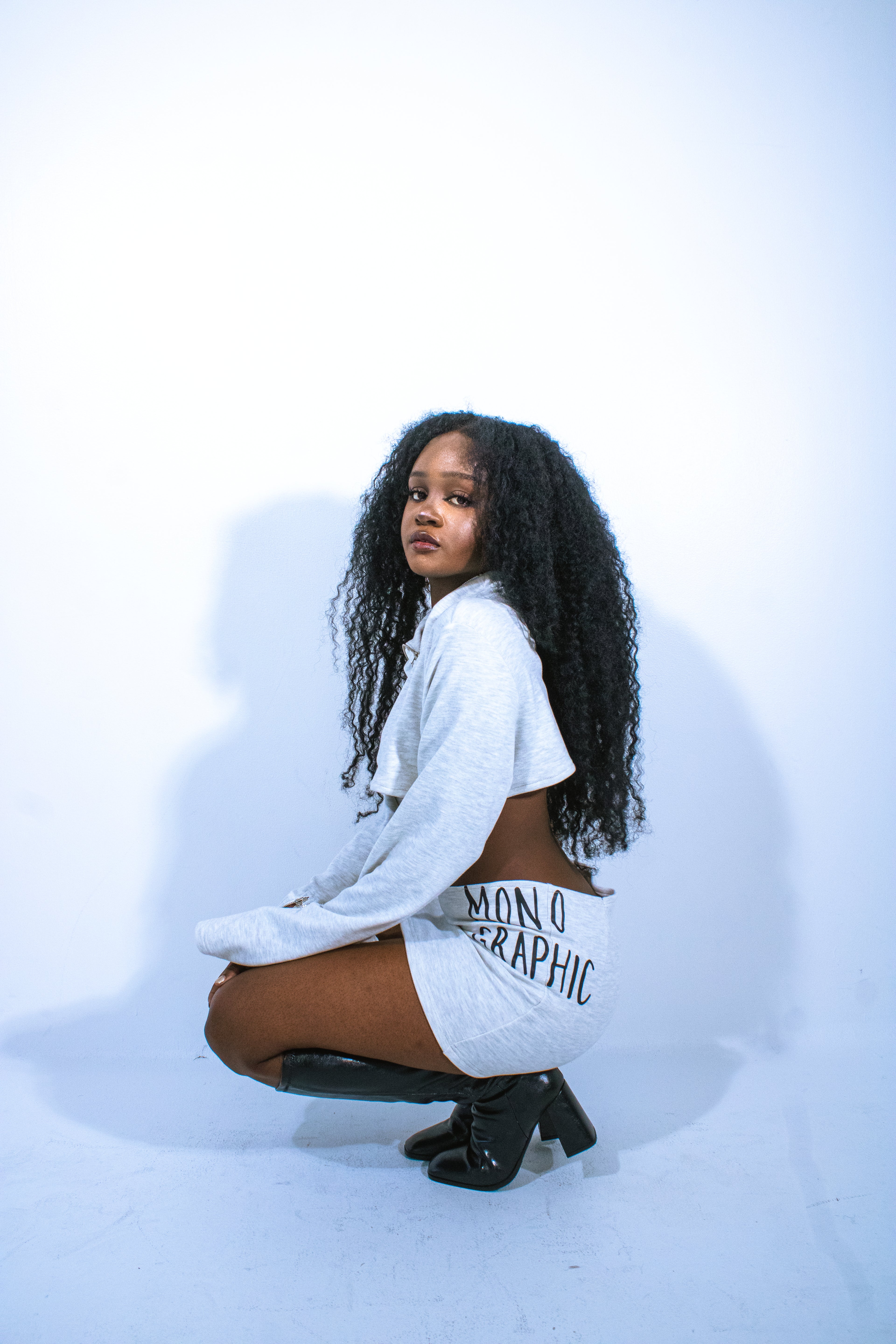 "monographic" mini skirt