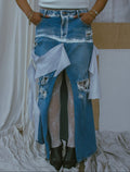 nex denim slit skirt