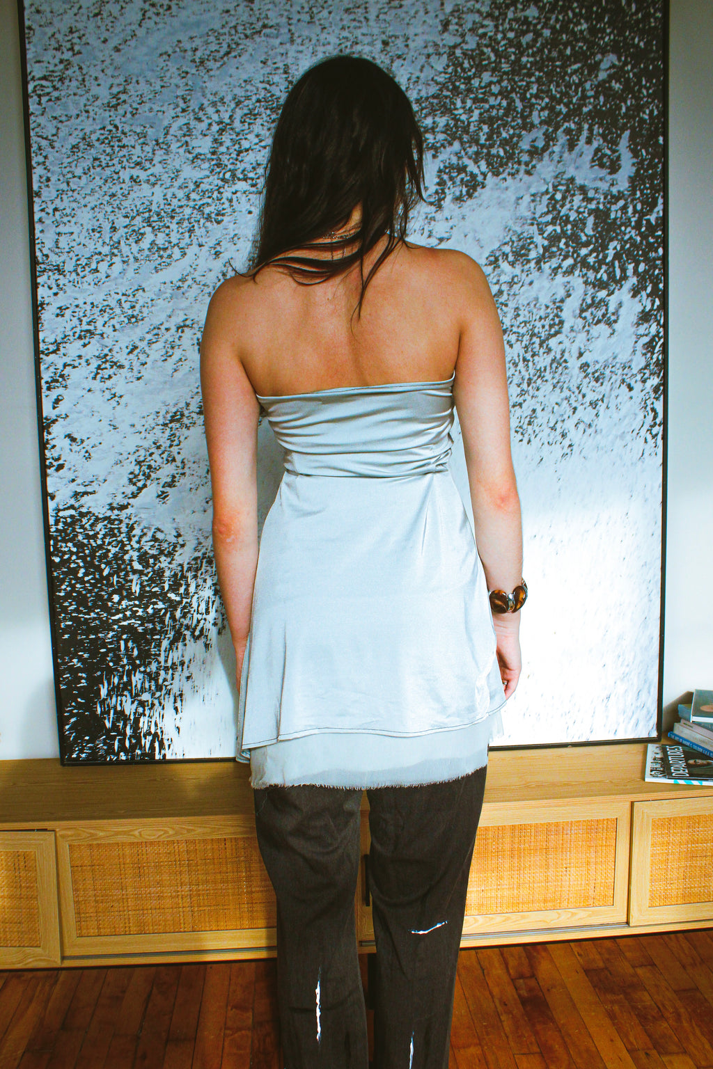 frost strapless mini dress