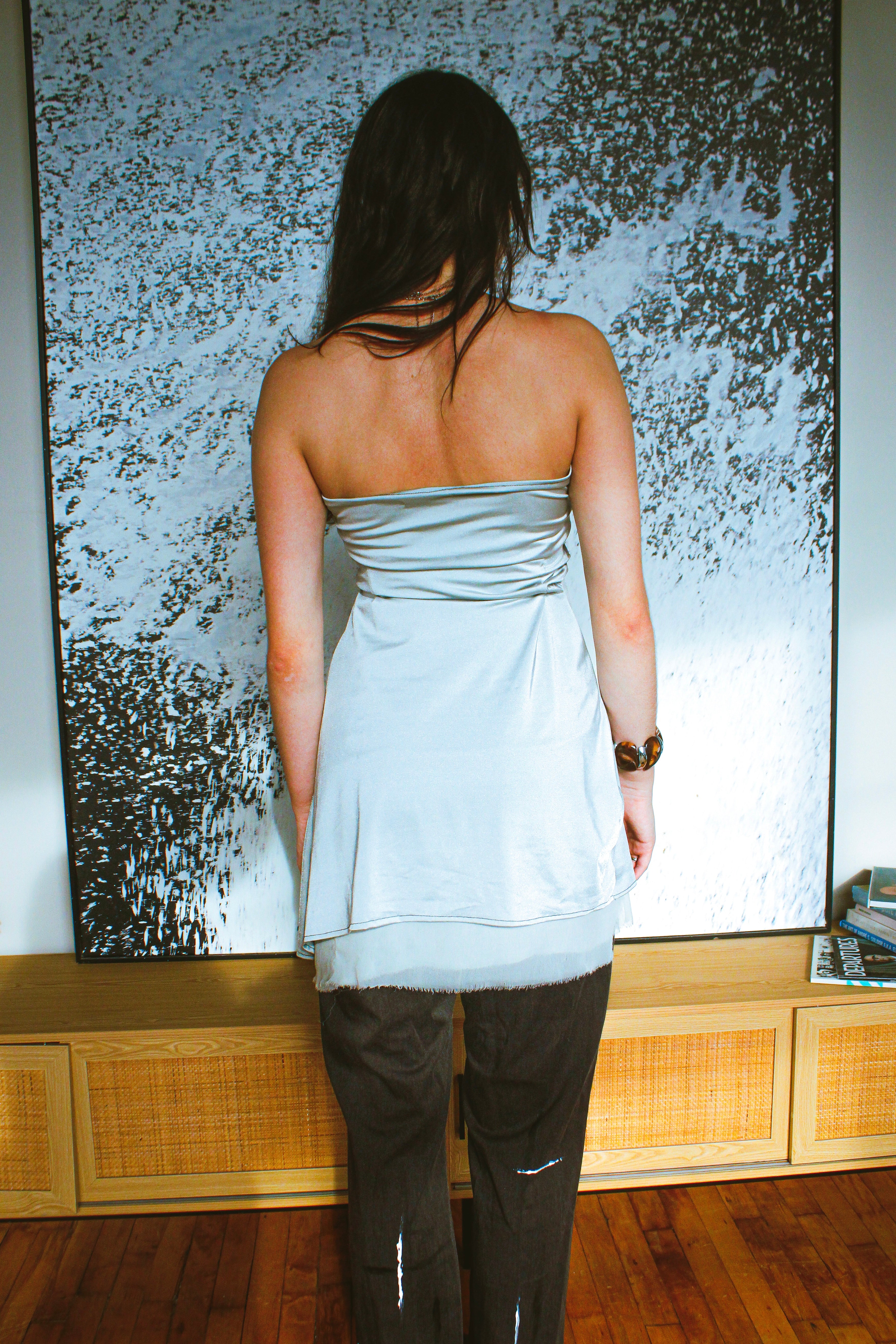 frost strapless mini dress