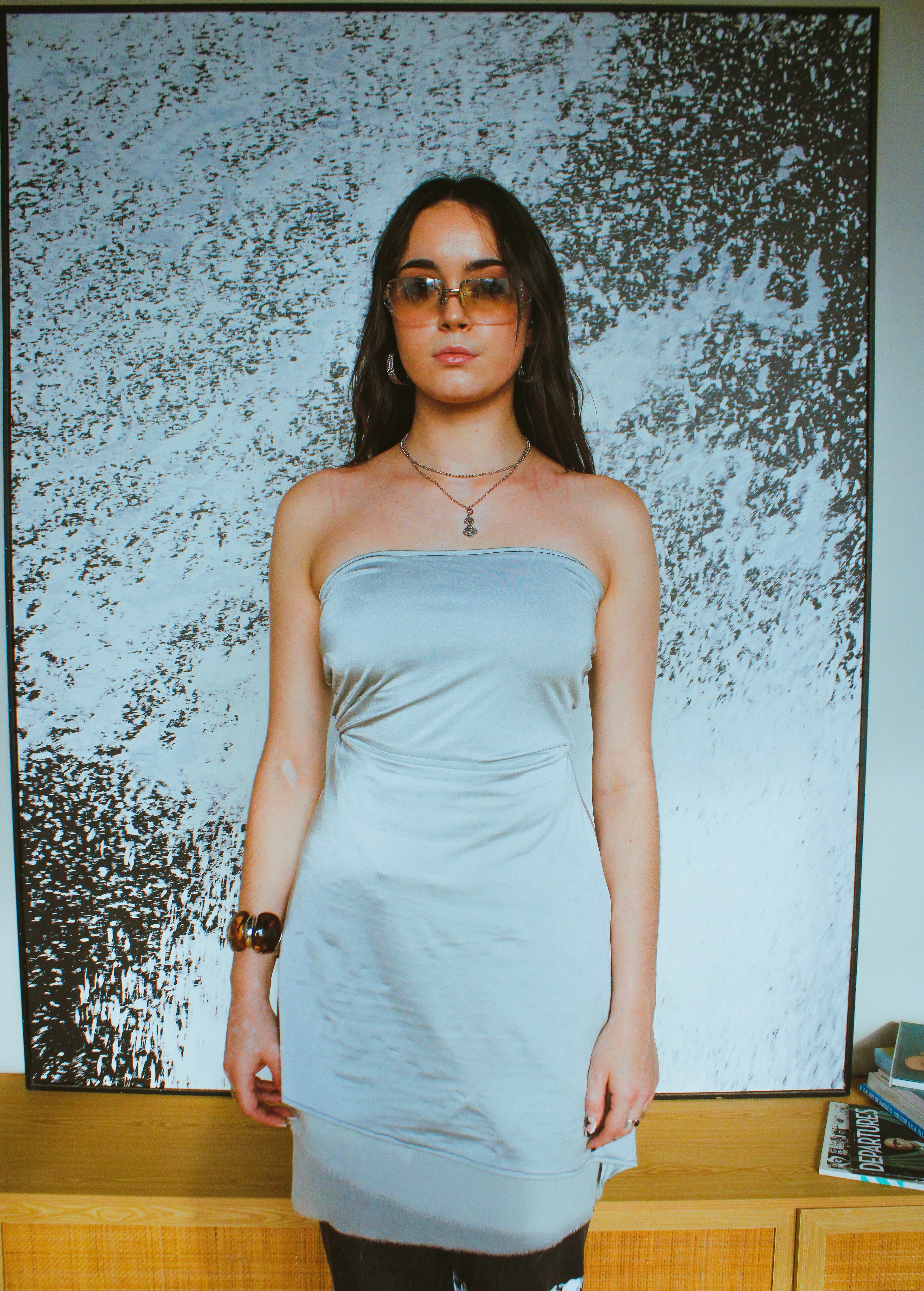 frost strapless mini dress