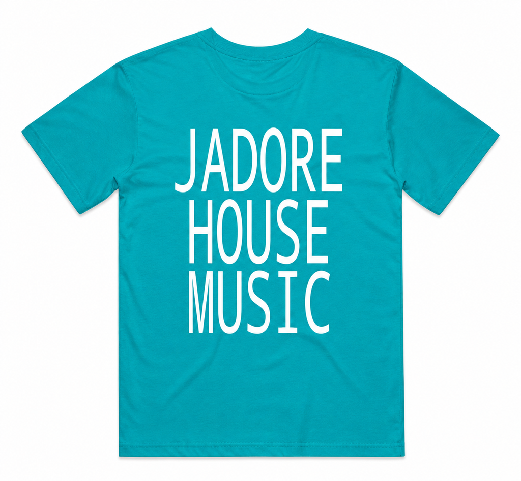 j’adore house music tee teal