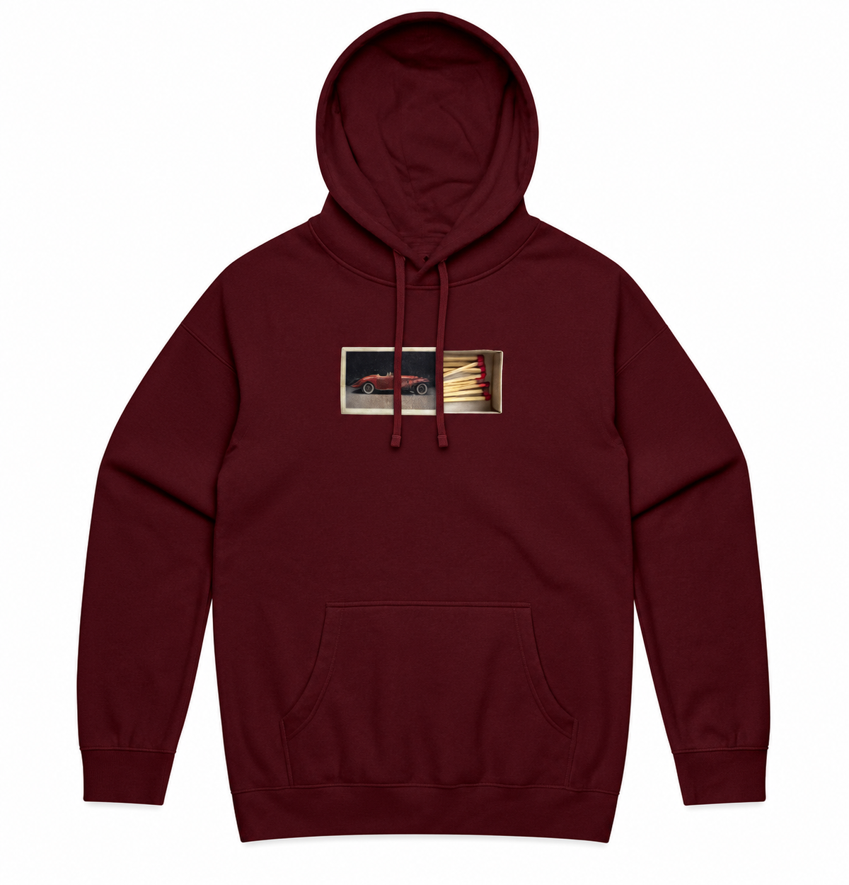 matchbox hoodie burgundy