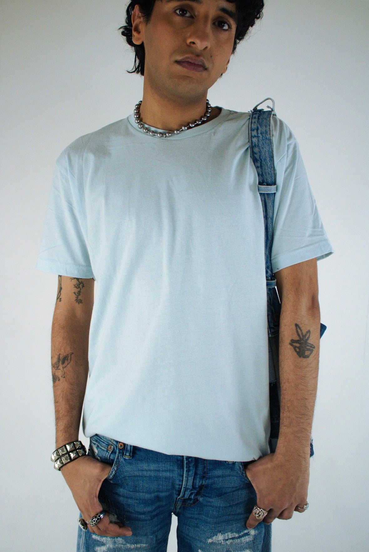 lucky 7 tee ice blue