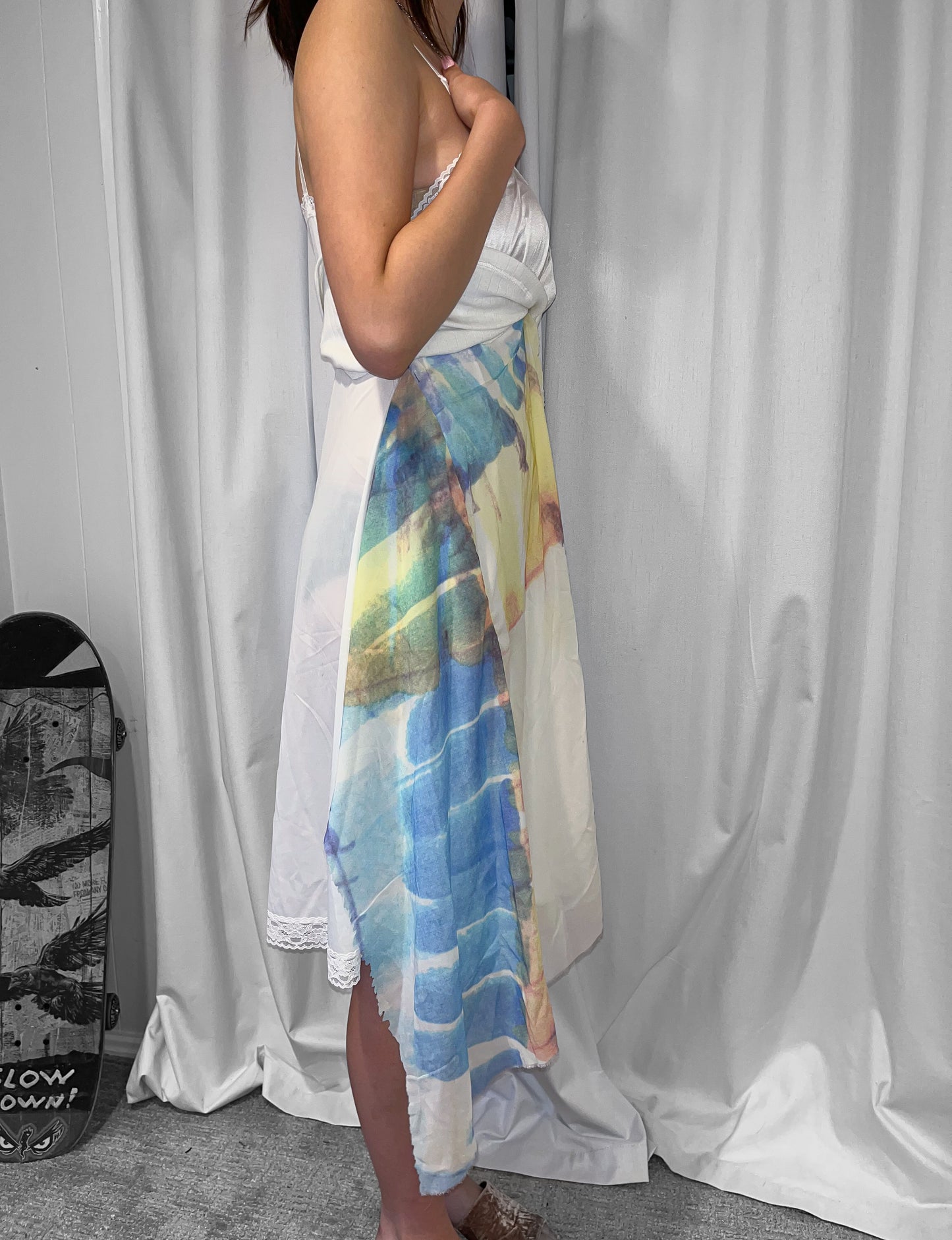 silk midi dress