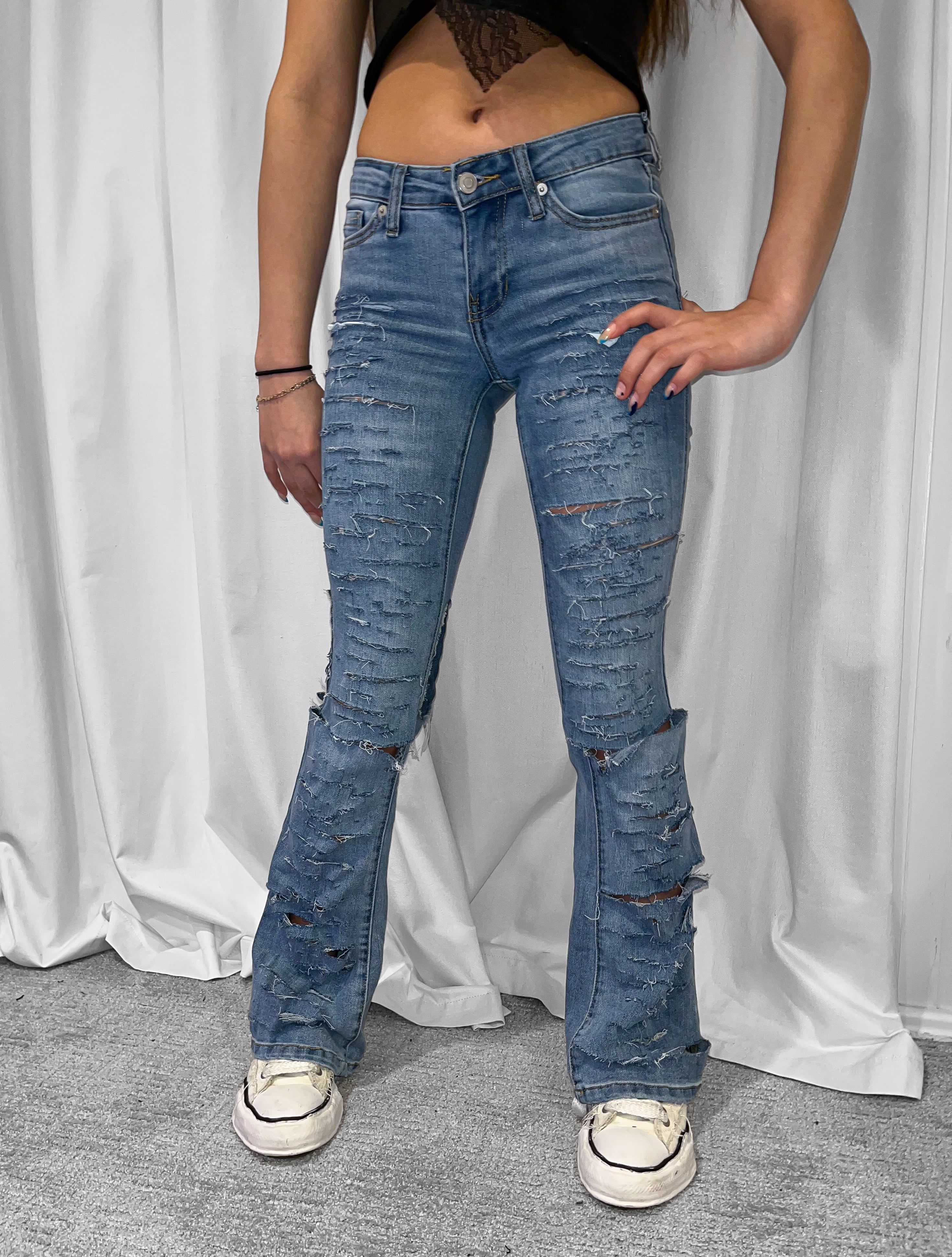 jean bootcut fendu