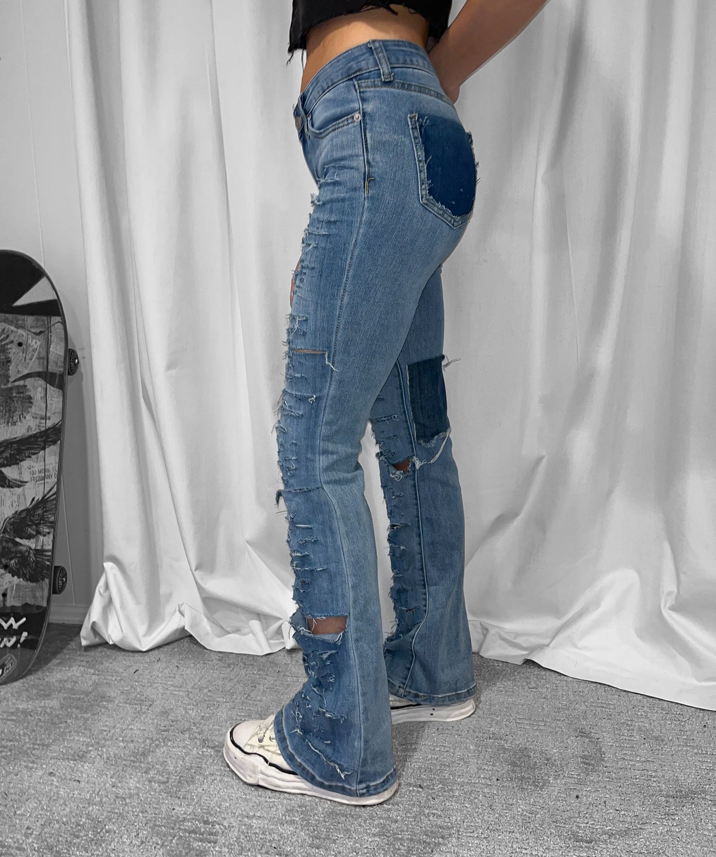 slit bootcut jeans
