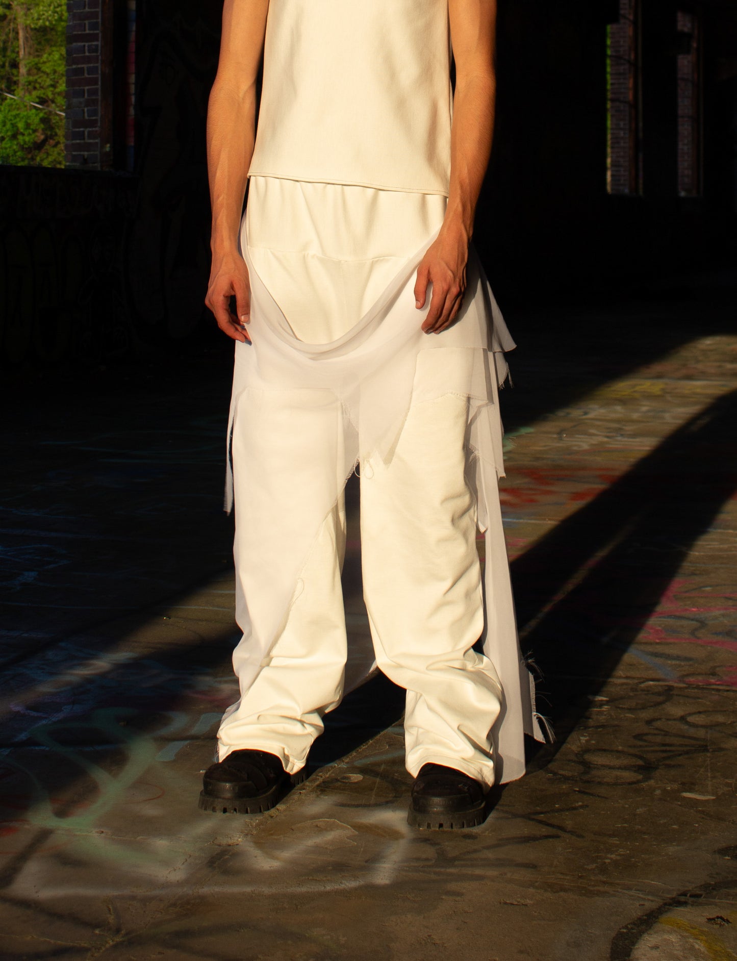 pantalon de jogging ample à drapé