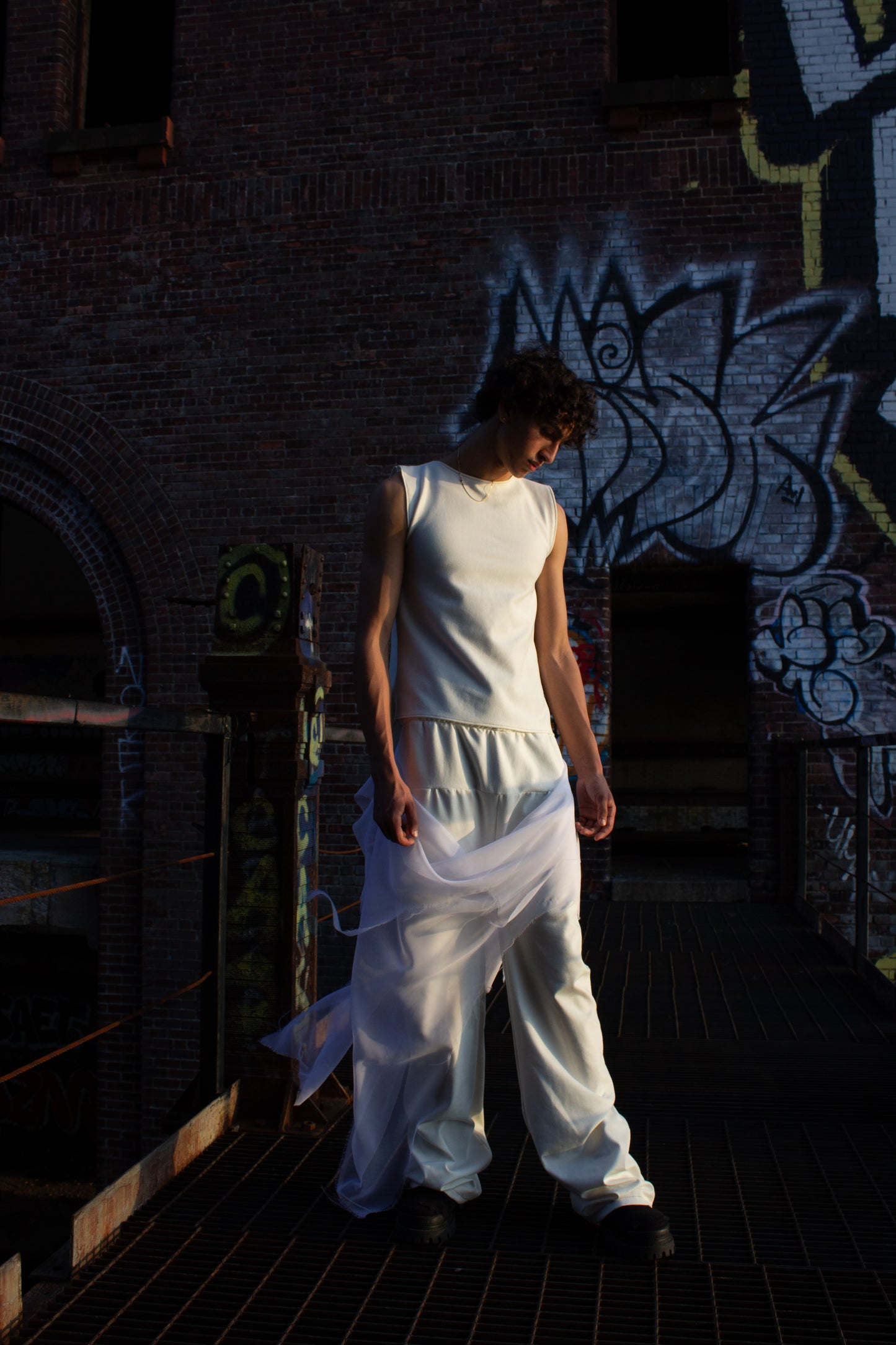 pantalon de jogging ample à drapé
