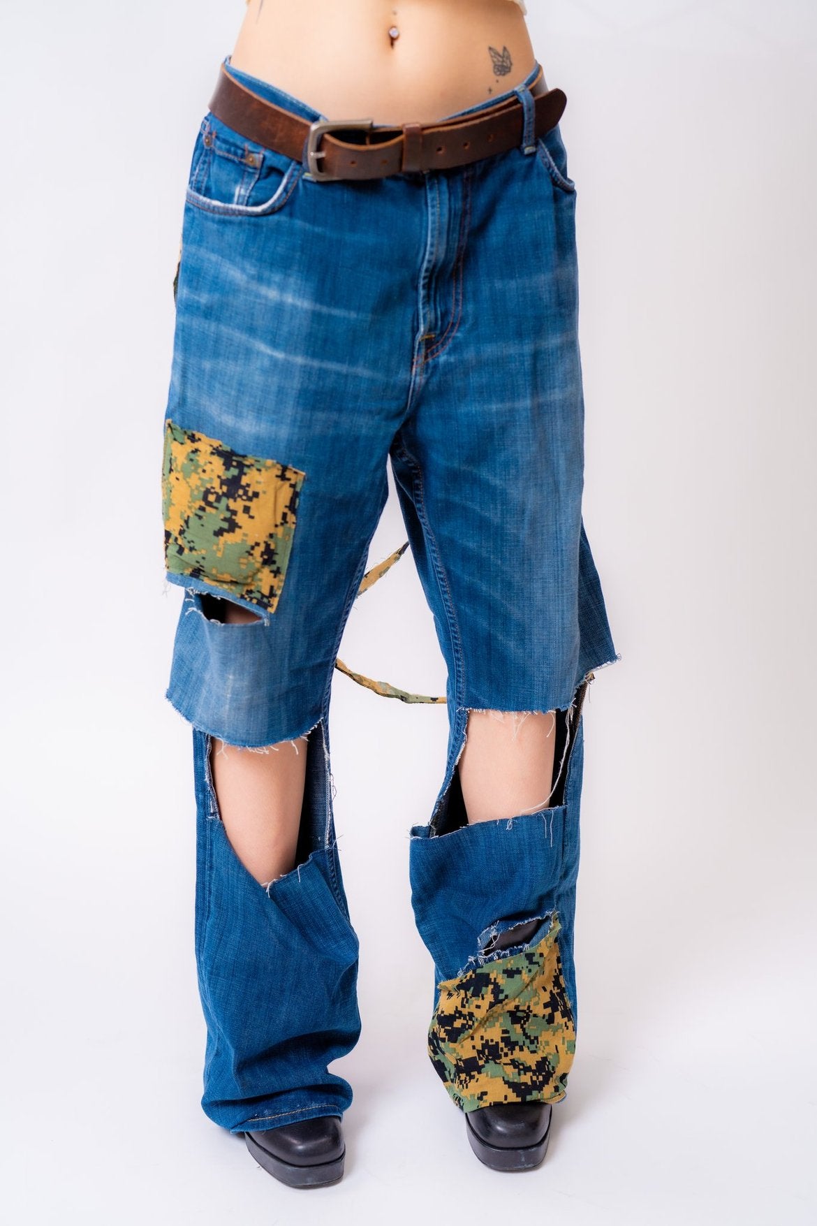 jean coupe camouflage
