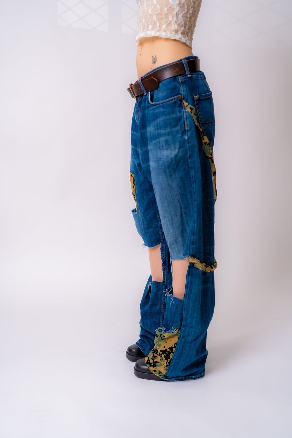 jean coupe camouflage