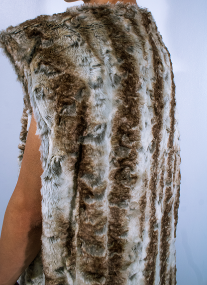 faux fur xxl vest