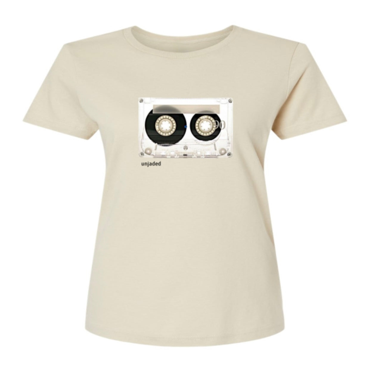 cassette fitted tee creme