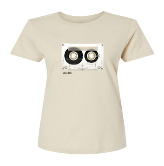 cassette fitted tee creme